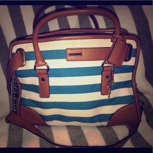 Michael Kors striped shoulder bag